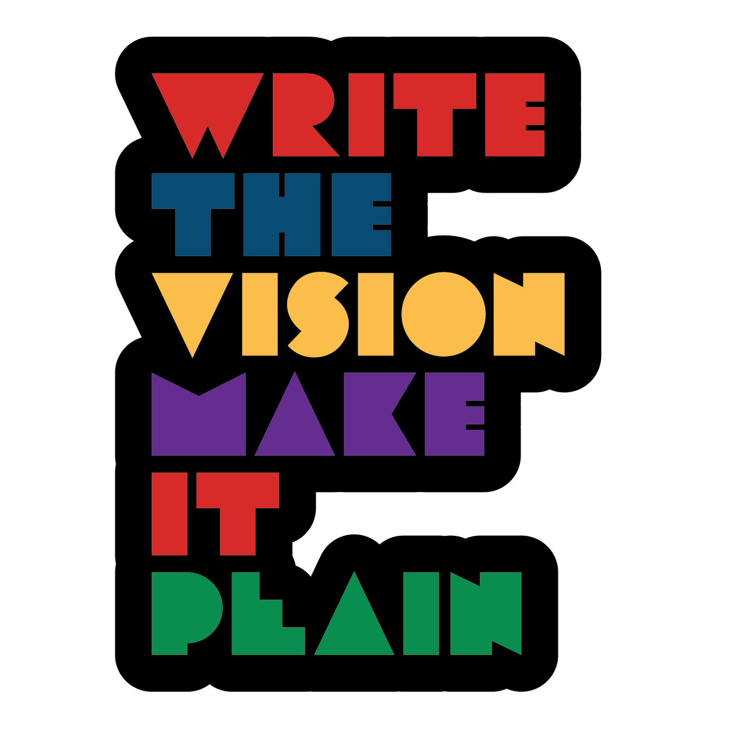 "Write The Vision" Sticker